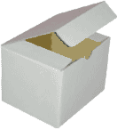 flabco - medium white shipping box (6" x 5" x 4.5")